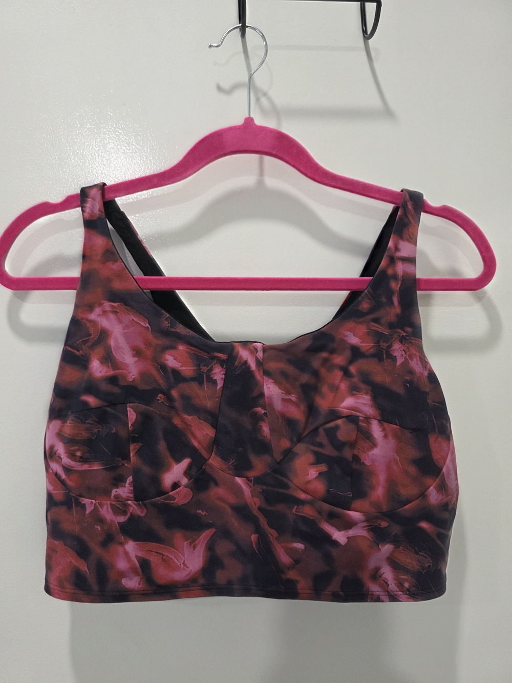lululemon athletica Pink & Black Abstract Print Sports Bra